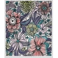 thumbnail image 1 of Simply Daisy 50" x 60" Flower Melange Fleece Throw Blanket, Explorer Blue, 1 of 4