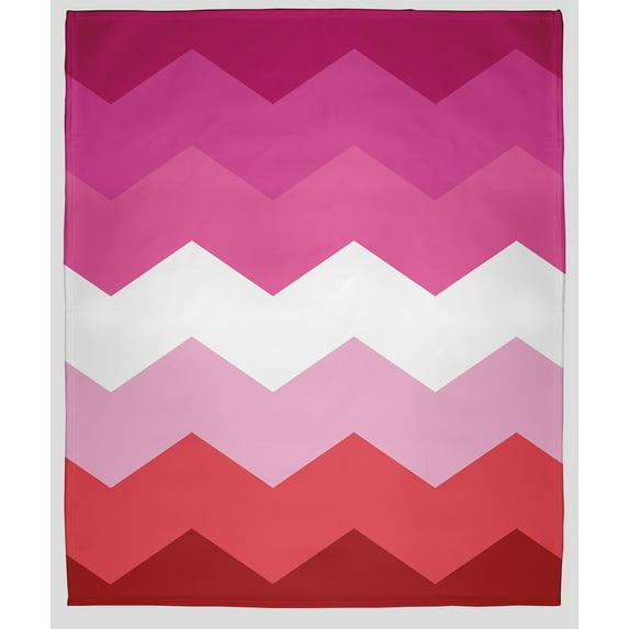 Simply Daisy 50 x 60 inch Lesbian Pride Chevron Throw Blanket