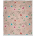 thumbnail image 1 of Simply Daisy 50x60 in Sunwashed Red Bunnies and Eggs Easter Throw Blanket, 1 of 4