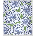 thumbnail image 1 of Simply Daisy 60" x 80" Flower Power Fleece Throw Blanket, Blue, 1 of 4