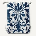 thumbnail image 1 of Simply Daisy 70" W x 73" H British Colonial Geometric Print Polyester Shower Curtain, Blue, 1 of 2