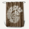 thumbnail image 1 of Simply Daisy 70" W x 73" H Conch Animal Print Polyester Shower Curtain, Brown, 1 of 3
