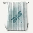 thumbnail image 1 of Simply Daisy 70" W x 73" H Dragonfly Summer Animal Print Polyester Shower Curtain, Teal, 1 of 3