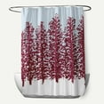 thumbnail image 1 of Simply Daisy 70" W x 73" H Hidden Forrest Floral Print Polyester Shower Curtain, Red, 1 of 3