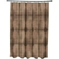 thumbnail image 1 of Simply Daisy 70" W x 73" H Pool Stripe Print Polyester Shower Curtain, Brown, 1 of 3