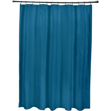 Simply Daisy 70" W x 73" H Solid Print Polyester Shower Curtain, Teal