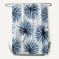 thumbnail image 1 of Simply Daisy 70" W x 73" H Spike and Stamp Floral Print Polyester Shower Curtain, Blue, 1 of 3