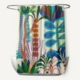 thumbnail image 1 of Simply Daisy 70" W x 73" H Tropical Jungle Floral Print Polyester Shower Curtain, Grey, 1 of 3