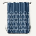 thumbnail image 1 of Simply Daisy 70" W x 73" H Watermark Geometric Print Polyester Shower Curtain, Navy, 1 of 3