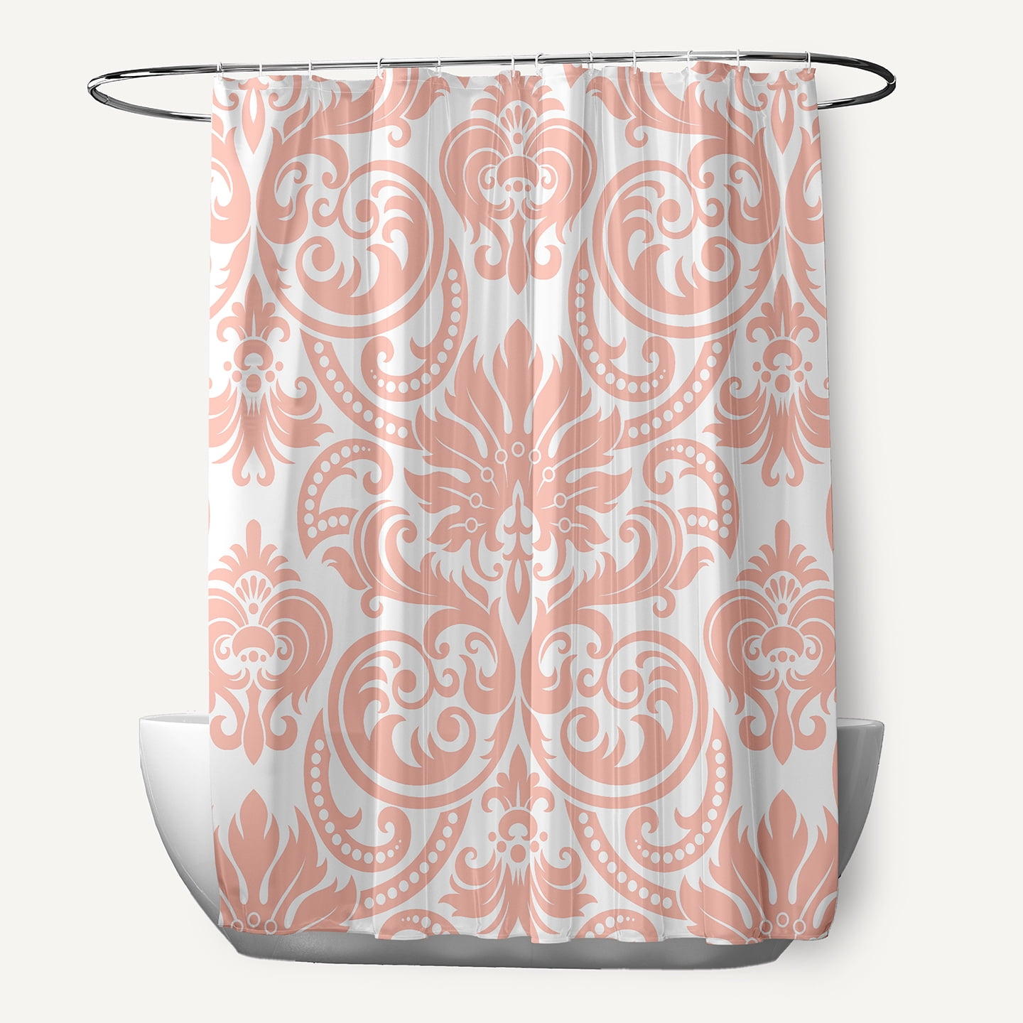 Simply Daisy 70" W x 73" L Alexys Polyester Shower Curtain, Blush [1 Ct]