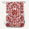 thumbnail image 1 of Simply Daisy 70" W x 73" L Alexys Polyester Shower Curtain, Orange-Red [1 Ct], 1 of 5