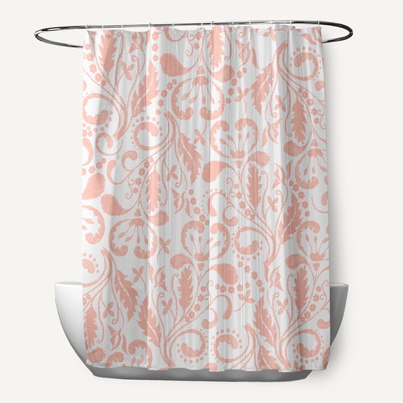 Simply Daisy 70" W x 73" L Aurora Polyester Shower Curtain, Blush [1 Ct]