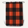 thumbnail image 1 of Simply Daisy 70" W x 73" L Buffalo Plaid Polyester Shower Curtain, Harvest Orange [1 Ct], 1 of 5