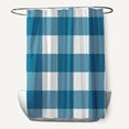 thumbnail image 1 of Simply Daisy 70" W x 73" L Buffalo Plaid Polyester Shower Curtain, Unreal Teal [1 Ct], 1 of 5