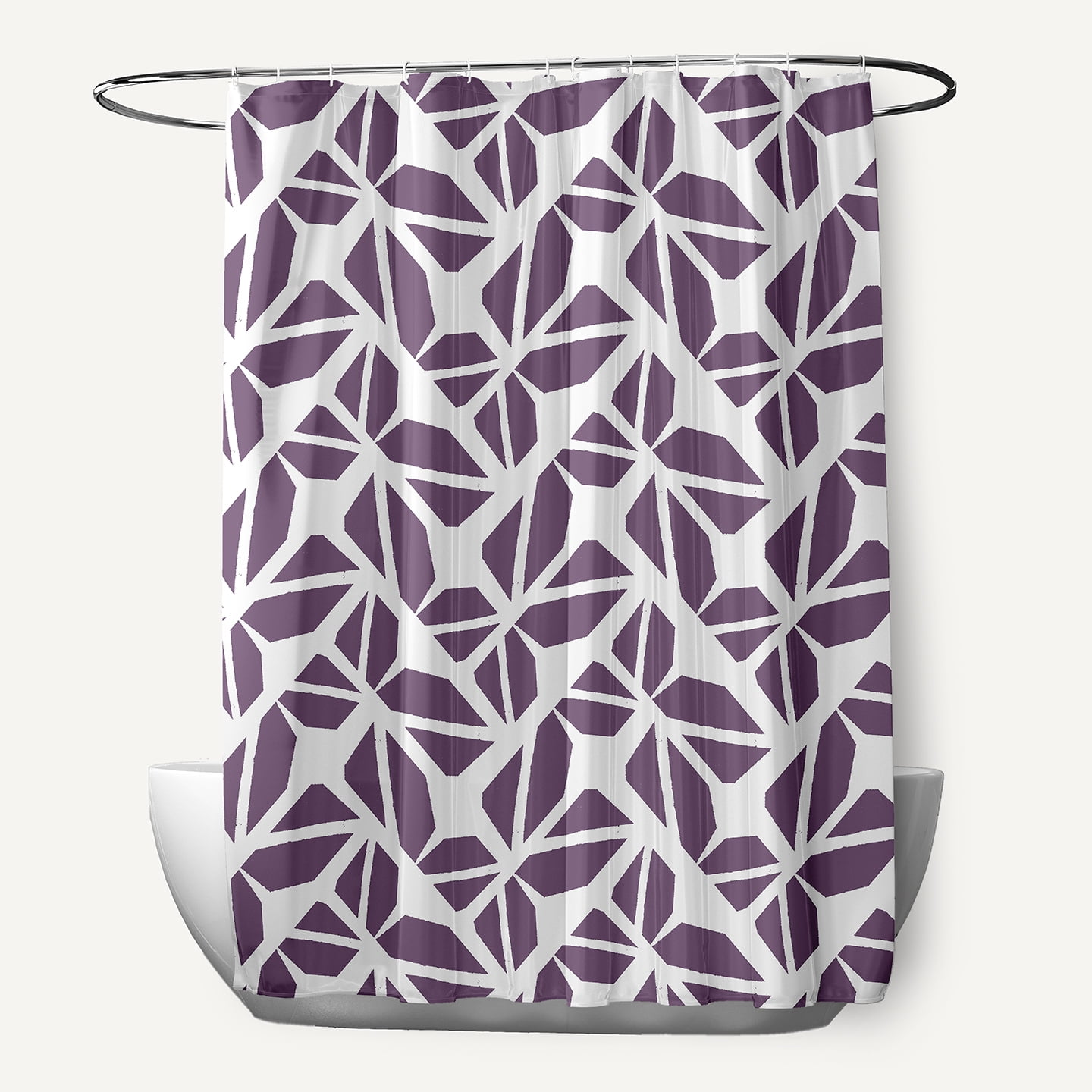 Simply Daisy 70" W x 73" L Kaleidoscope Graffiti Polyester Shower Curtain, Larkspur [1 Ct]