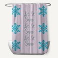 thumbnail image 1 of Simply Daisy 70" W x 73" L Let It Snow Polyester Shower Curtain, Light Purple [1 Ct], 1 of 5