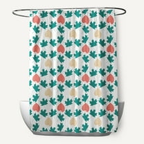 Simply Daisy 70" W x 73" L Lots of Leaves Polyester Shower Curtain, Unreal Teal [1 Ct]