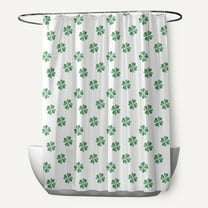 Simply Daisy 70" W x 73" L Lucky Patch Polyester Shower Curtain, Laurel Tree Green [1 Ct]