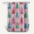 thumbnail image 1 of Simply Daisy 70" W x 73" L Merry and Bright Polyester Shower Curtain, Light Pink [1 Ct], 1 of 5