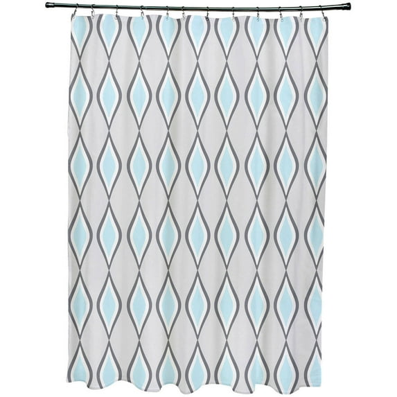 Simply Daisy 71" x 74" Geometric Print Shower Curtain