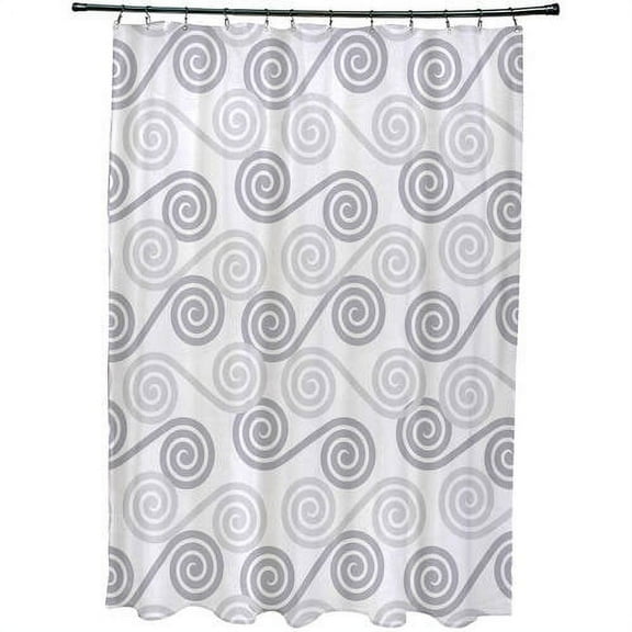 Simply Daisy 71" x 74" Rip Curl Geometric Print Shower Curtain
