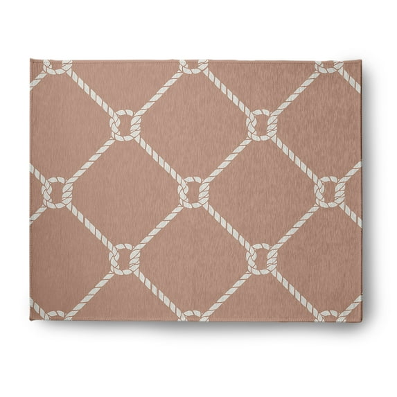 Simply Daisy 8' x 10' Ahoy! Nautical Chenille Rug, Mauve