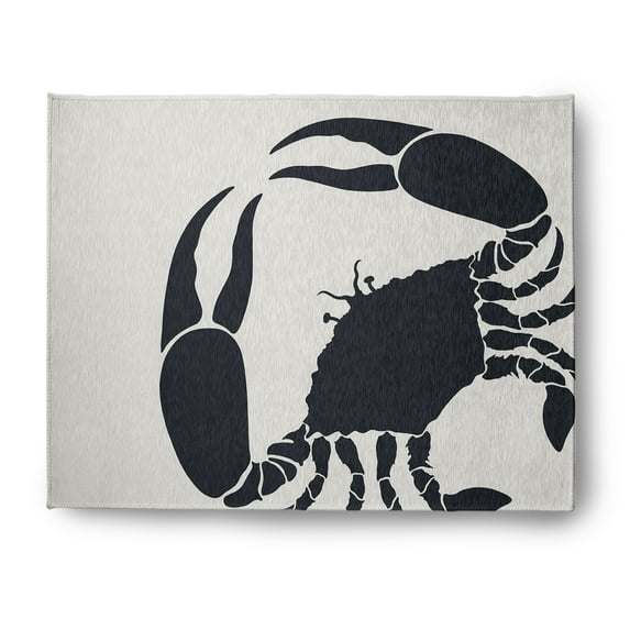 Simply Daisy 8' x 10' Crab Dip Nautical Chenille Rug, Shark Blue