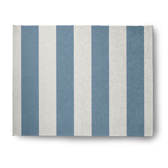 Simply Daisy 8' x 10' Graduated Stripe Chenille Rug, Dusty Smoke