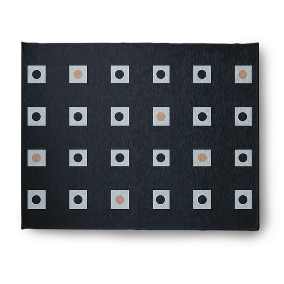 Simply Daisy 8' x 10' Li'l Boxes Chenille Rug, Shark Blue