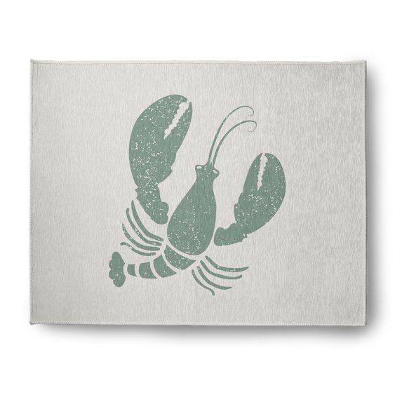 Simply Daisy 8' x 10' Lobster Nautical Chenille Rug, Sage and White