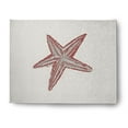 thumbnail image 1 of Simply Daisy 8' x 10' Starfish Nautical Chenille Rug, Ligonberry Red, 1 of 4
