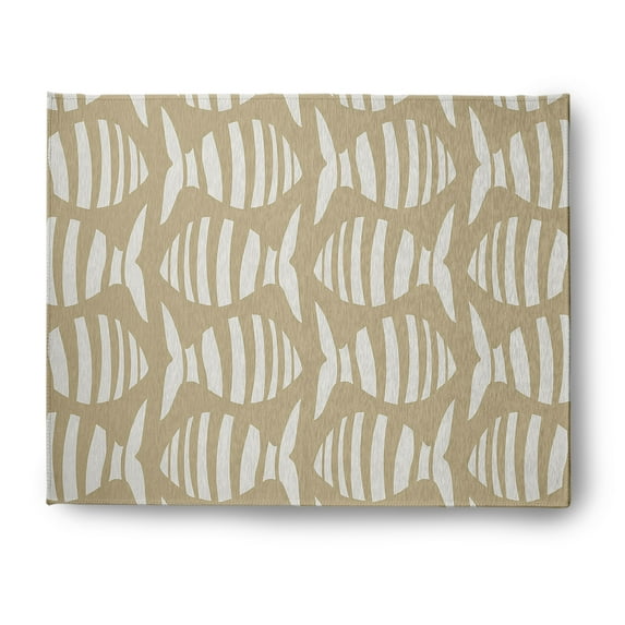 Simply Daisy 8' x 10' Swimming School Nautical Chenille Rug, Taupe