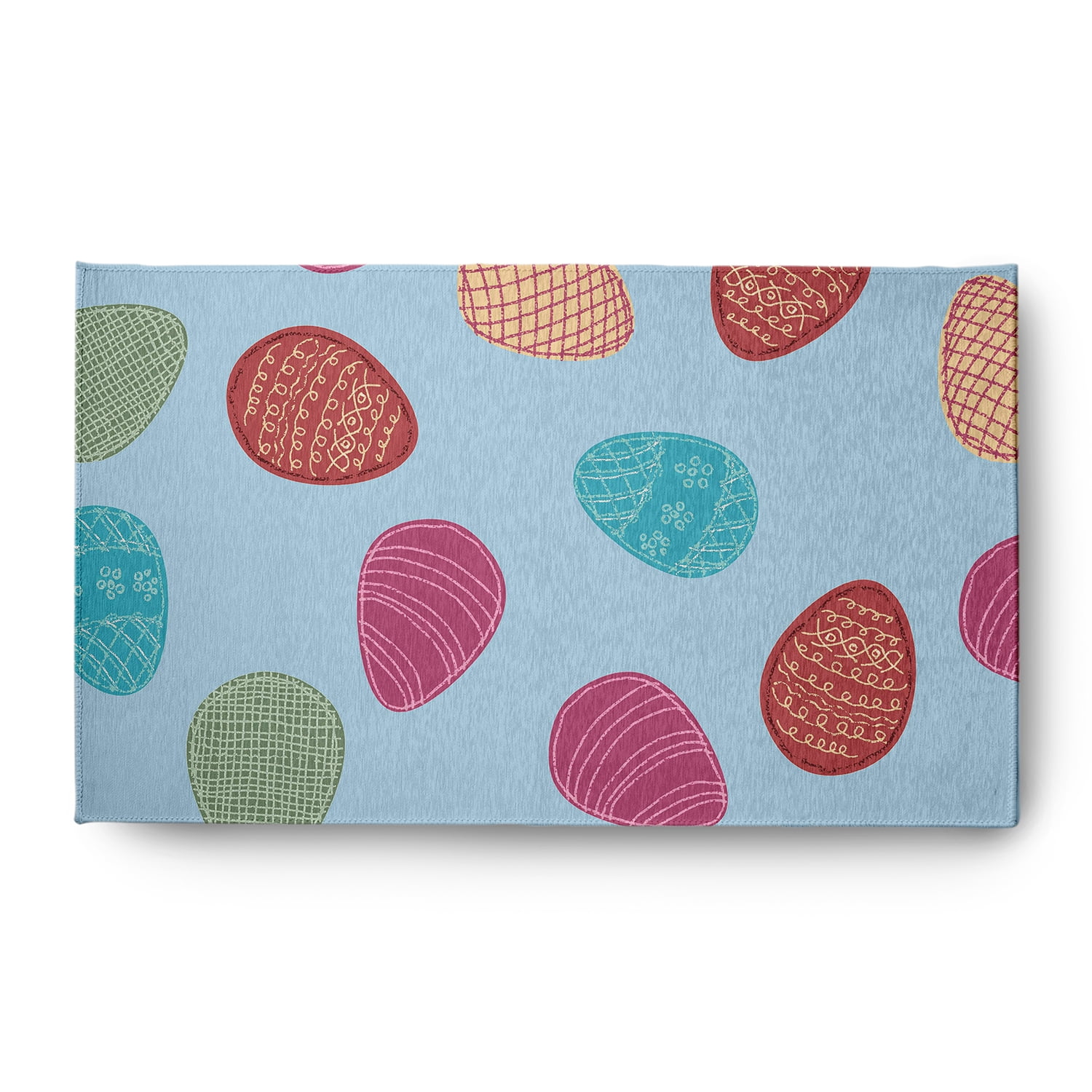 Simply Daisy After Rain Blue Egg Hunt Easter Area Rug, 3' x 5'