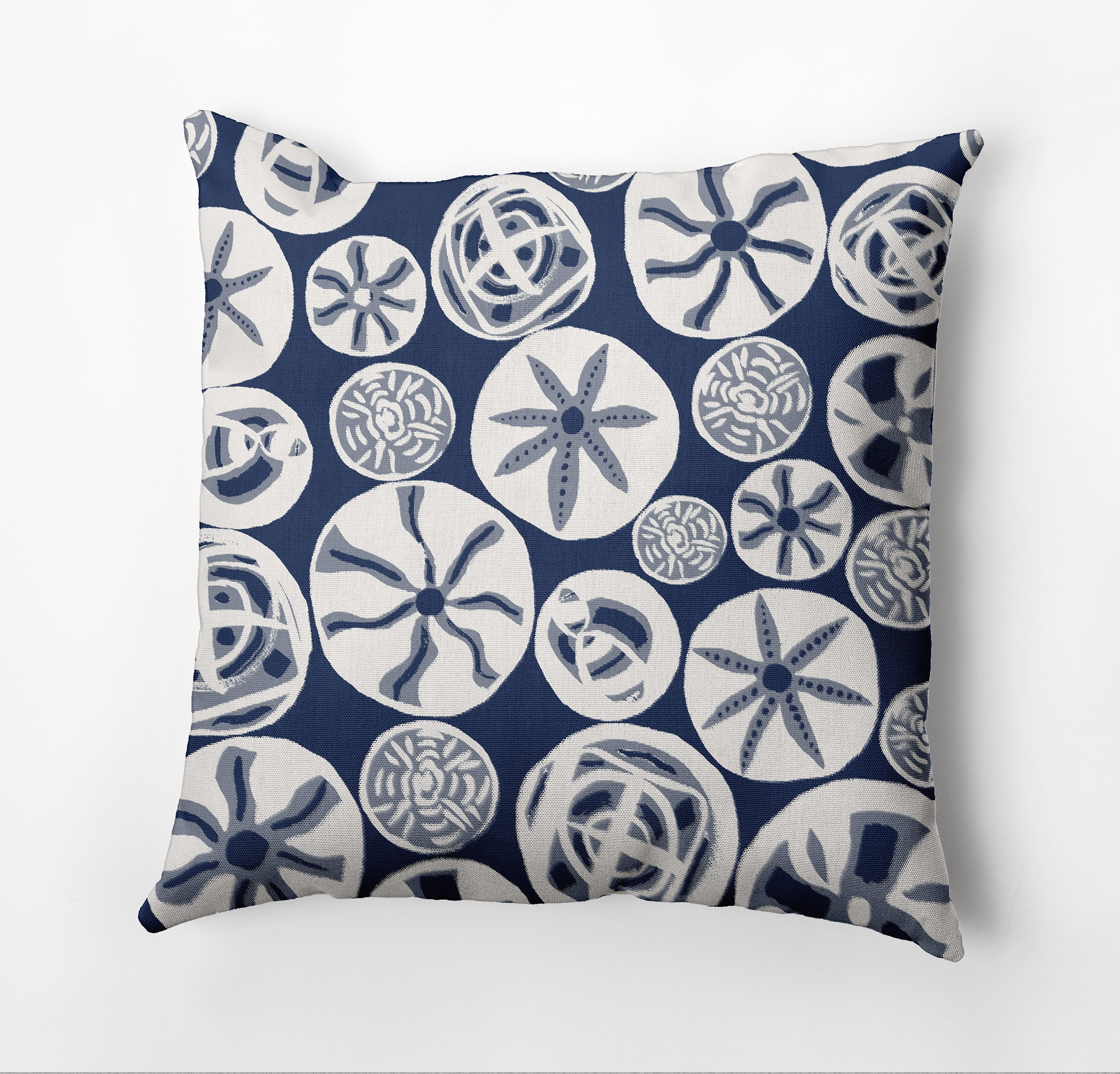 Simply Daisy Algoa Treasure Outdoor Pillow, Blue/White, 20 in x 20 in