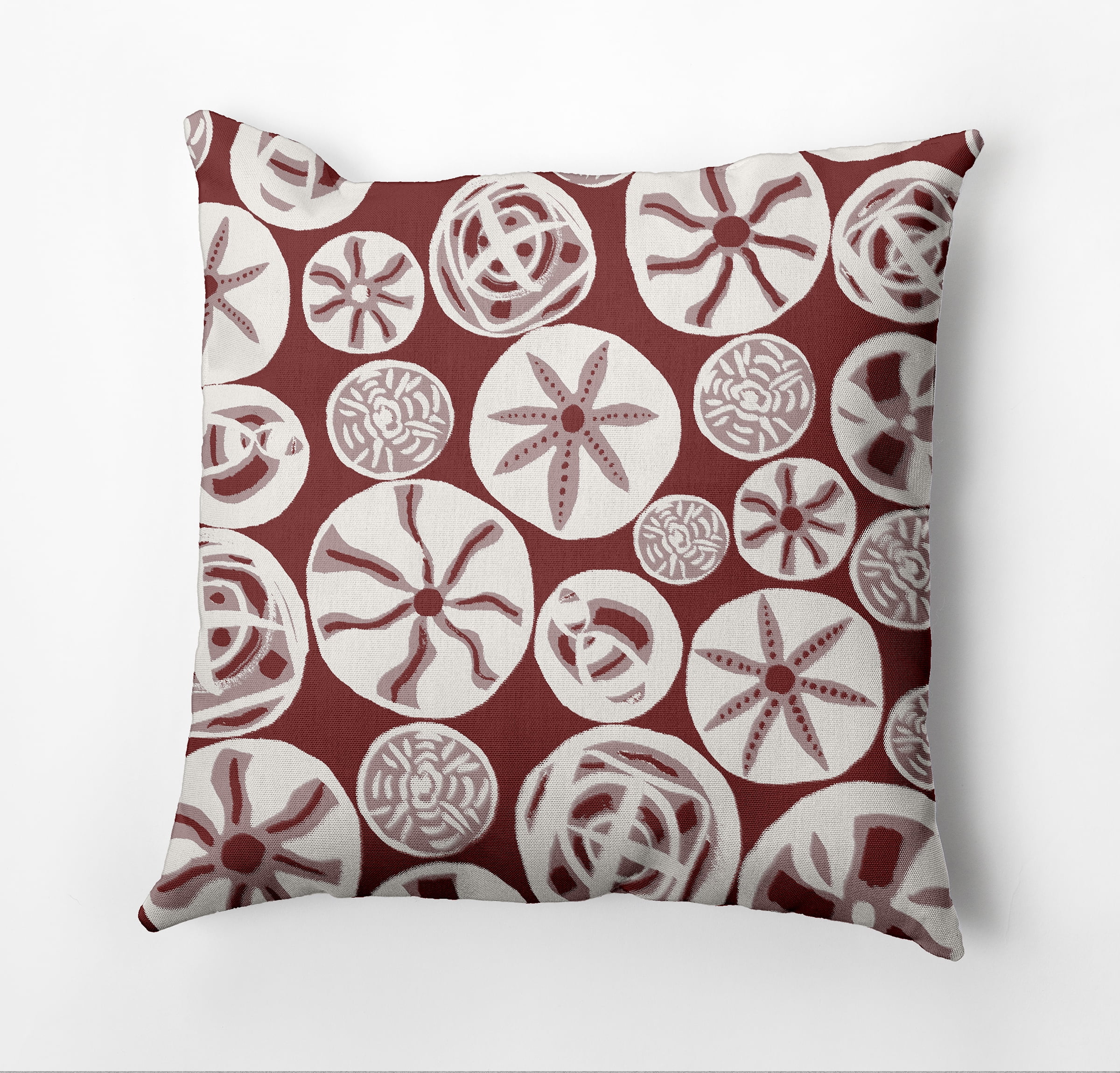 Simply Daisy Algoa Treasure Outdoor Pillow, Red/White, 14 in x 20 in