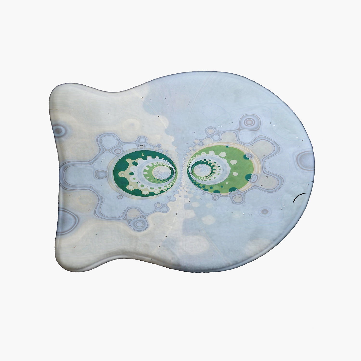 Simply Daisy Amoeba Meet Too Fish Shape Pet Feeding Mat for Cats
