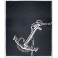 thumbnail image 1 of Simply Daisy Anchored Fleece Throw Blanket, Shark Blue, Small Throw, 1 of 4