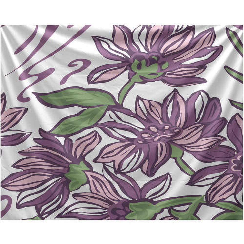 Gold Floral Print Square Cotton Decorative Pillow