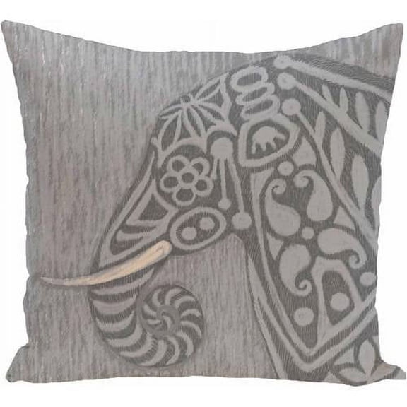 Simply Daisy Animal Print Decorative Pillow, 16" x 16", Grey