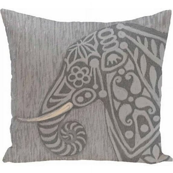 Simply Daisy Animal Print Decorative Pillow, 16" x 16", Grey