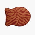 thumbnail image 1 of Simply Daisy Animal Stripe Fish Shape Pet Feeding Mat for Cats, 1 of 3
