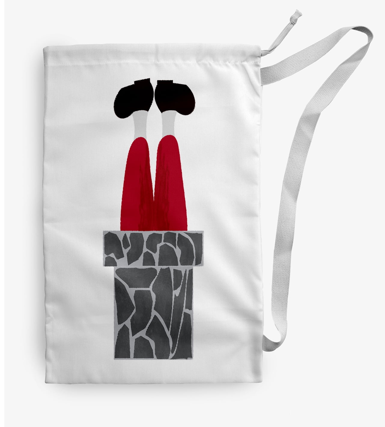 Simply Daisy Away He Goes 28 x 36 in Grey Laundry Bag