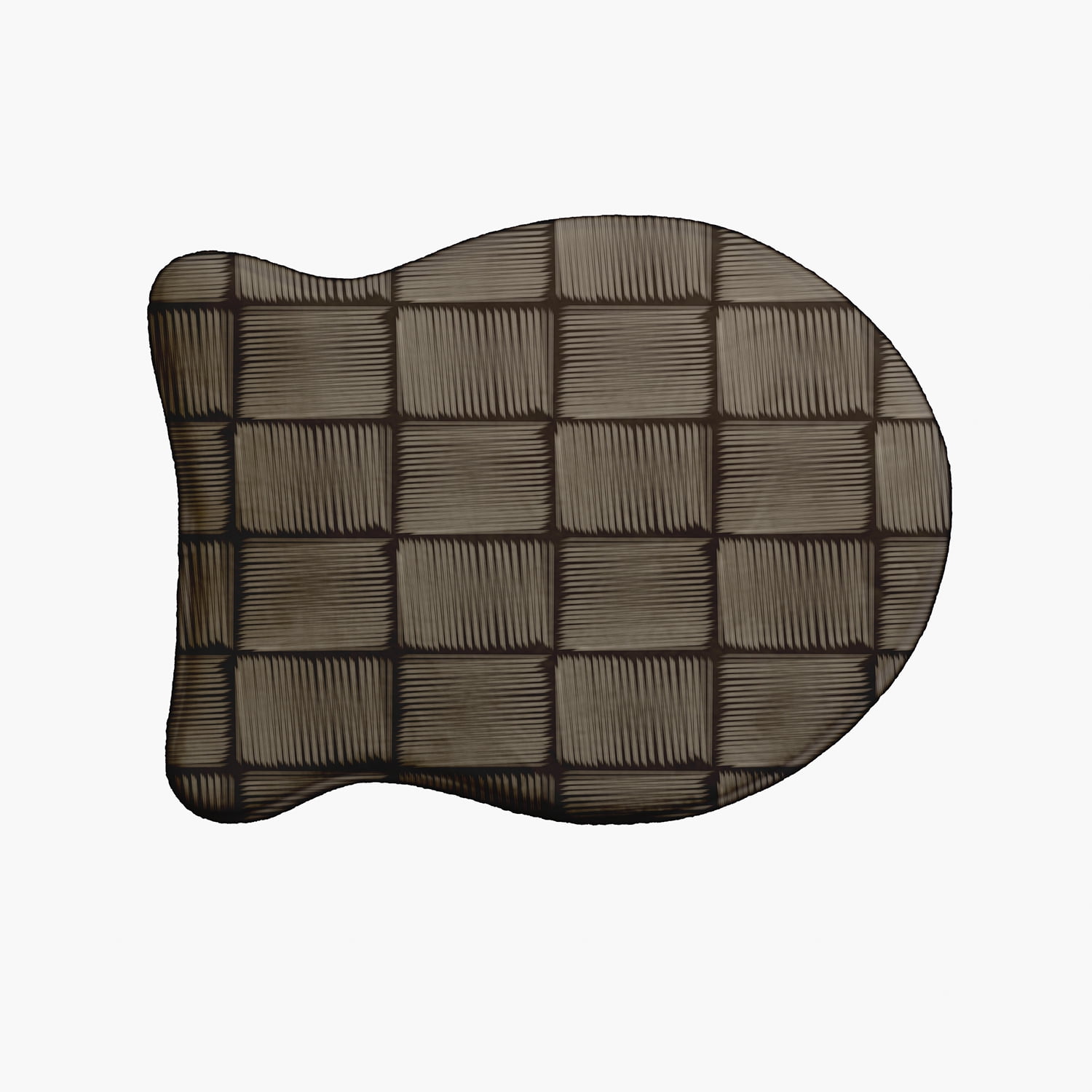 Simply Daisy Basketweave Fish Shape Pet Feeding Mat for Cats