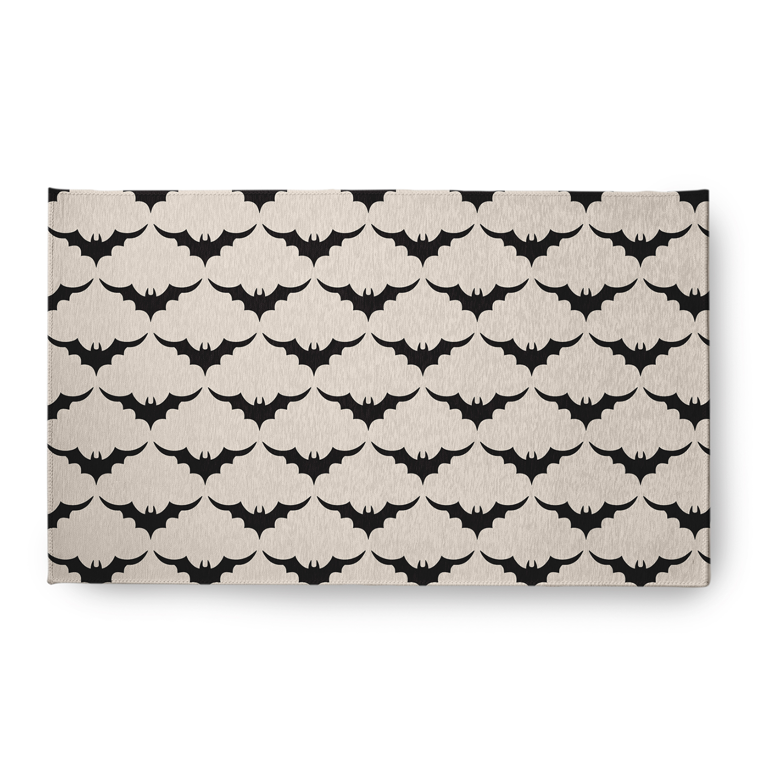 Simply Daisy Bat Colony Cream Halloween Chenille Area Rug, 18" x 30"