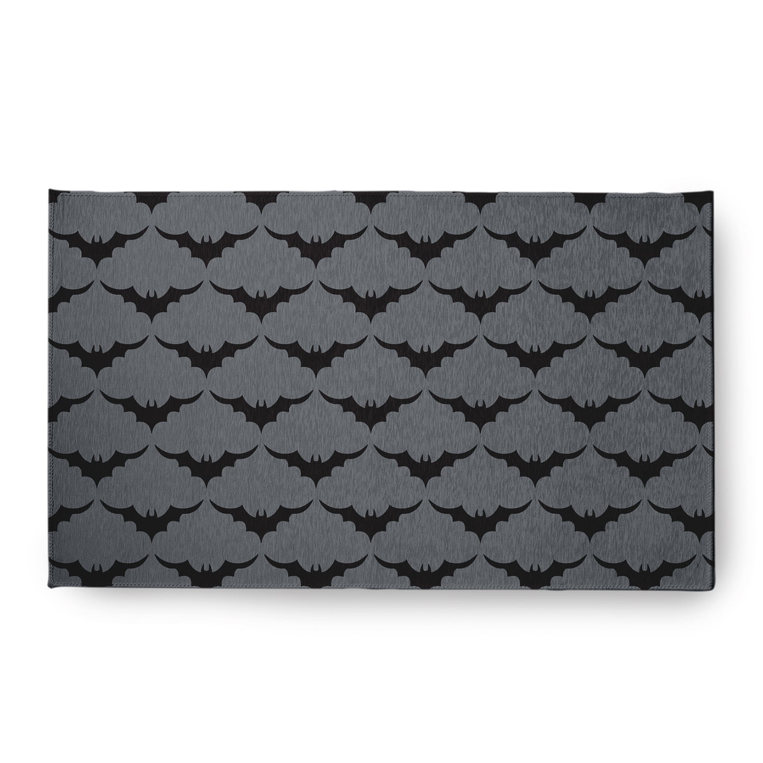 Simply Daisy Bat Colony Steel Gray Halloween Chenille Area Rug, 18" x 30"