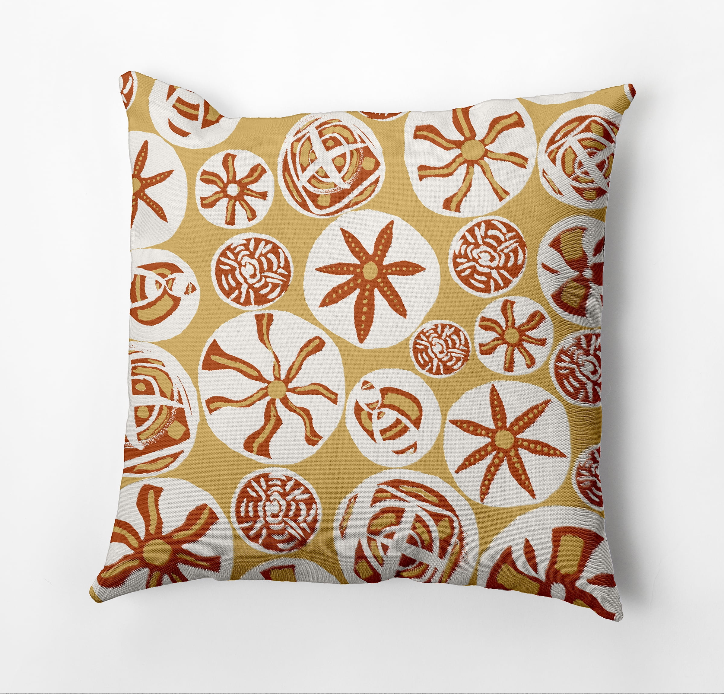 Simply Daisy Bay Treasure Outdoor Pillow, Yellow, 18 in x 18 in