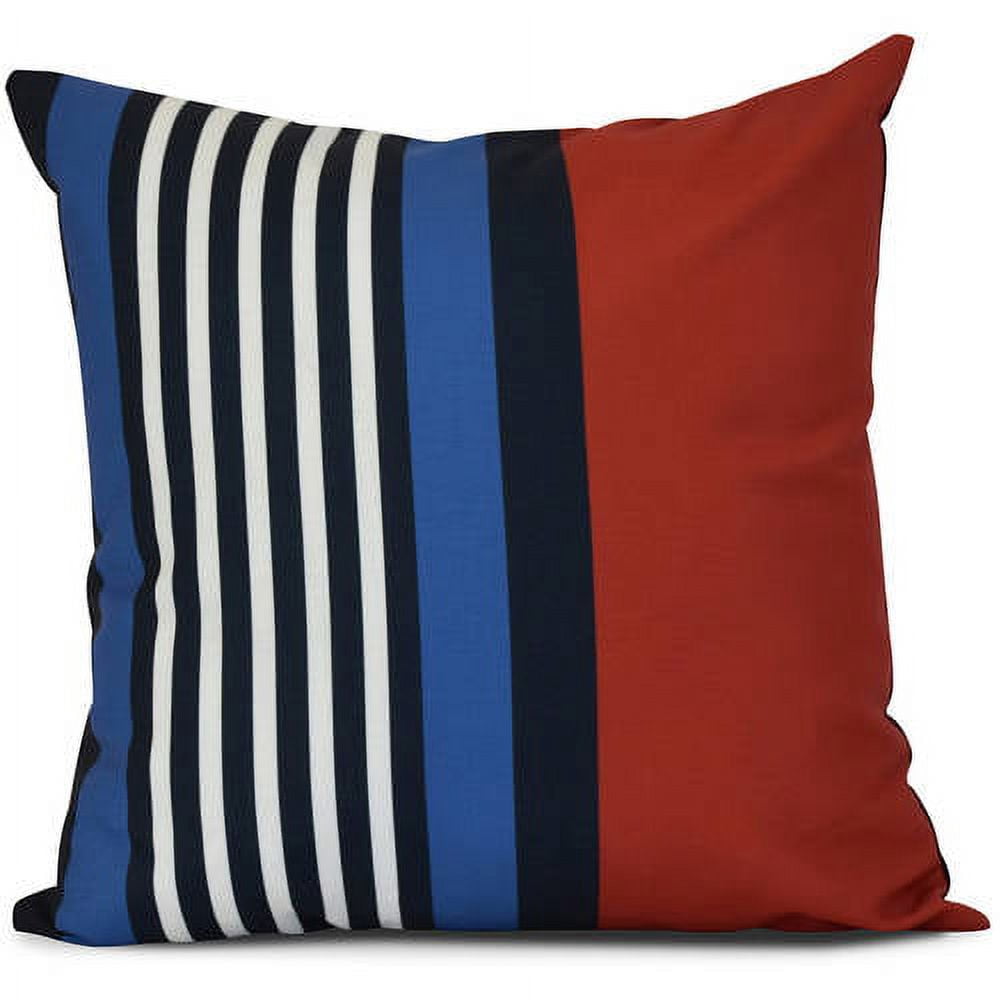 Simply Daisy, Beach Shack, Stripe Print Outdoor Pillow