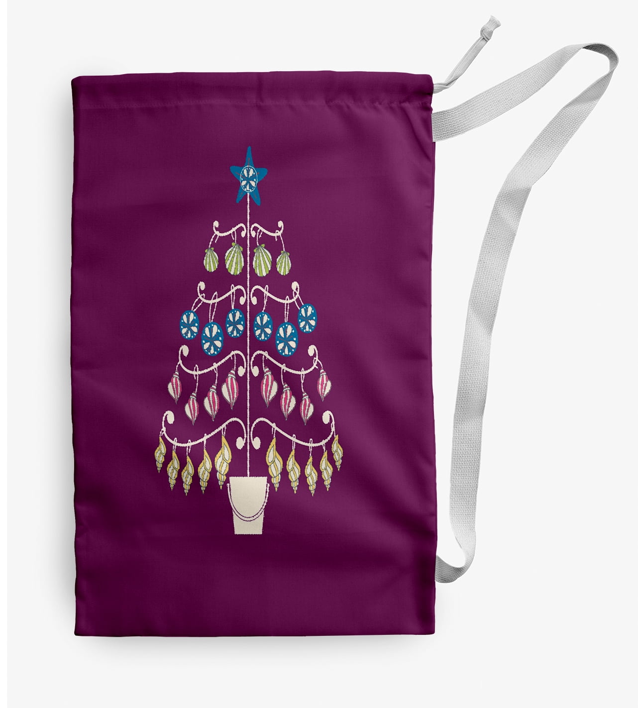 Simply Daisy Beach Tree 18 x 29 inch Purple Laundry Bag