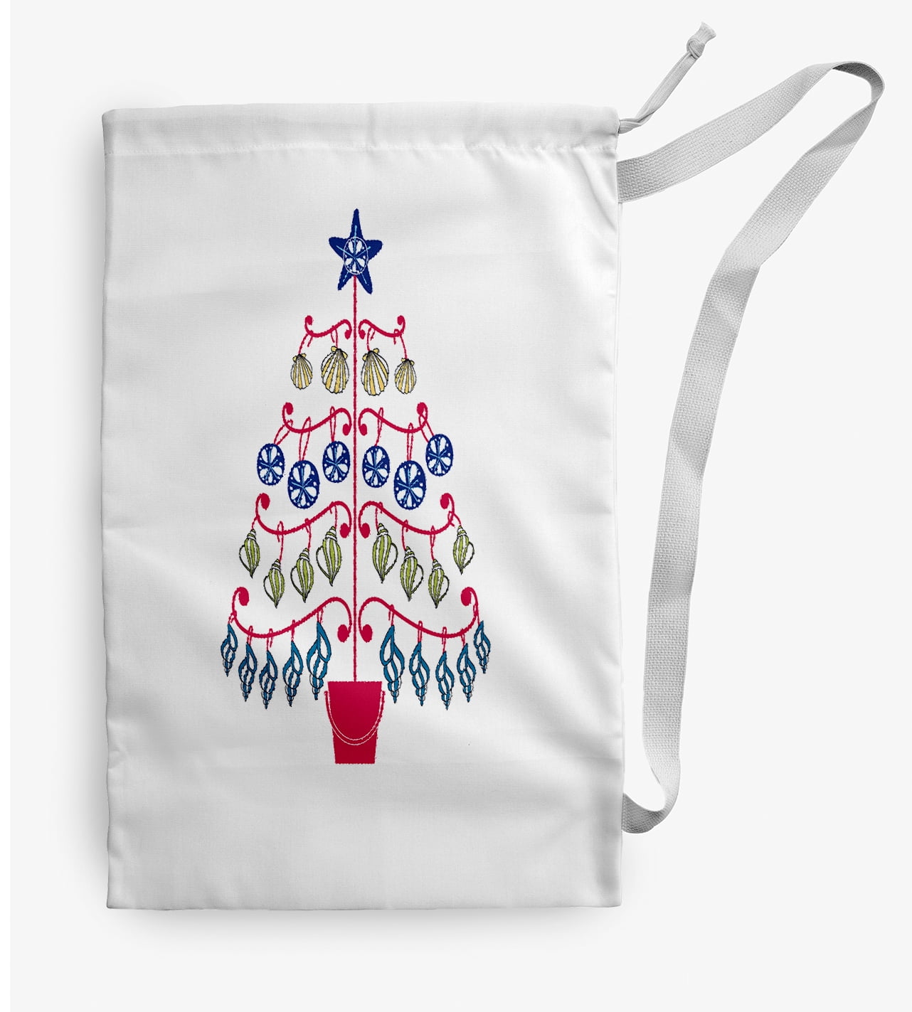 Simply Daisy Beach Tree 28 x 36 in White Laundry Bag
