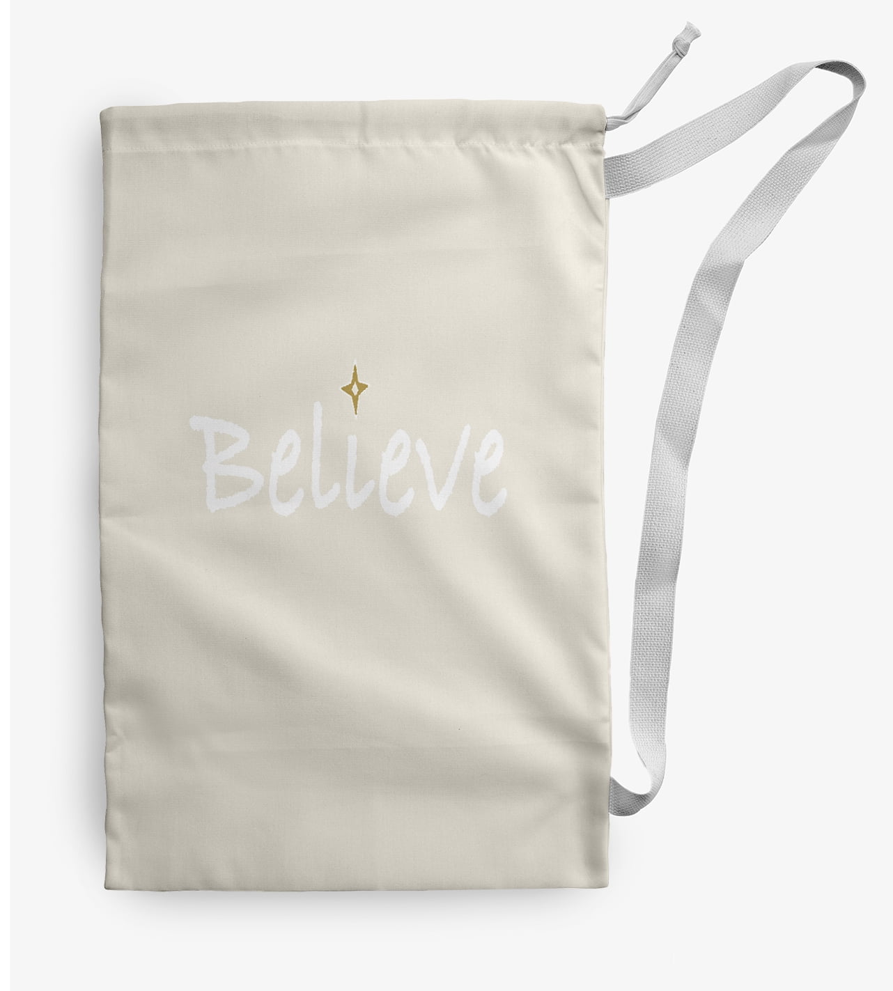 Simply Daisy Believe 28 x 36 in Ivory Laundry Bag
